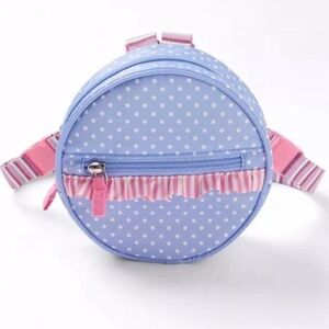 Matilda Jane Girls Round Backpack Crossbody Purse 3-way Ruffled Bag 6.5" x 2"